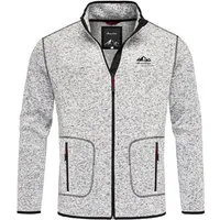 Amaci&Sons Fleecejacke VISALIA Fleecejacke Herren Strickfleece Sweatjacke Zipper Fleecepullover