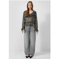 QS Weite Jeans Jeans-Hose Barrel-Jeans / Relaxed Fit / Mid Rise / Barrel Leg