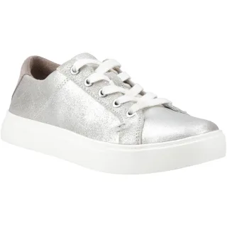 TOMS Kameron Leder Damen Silber Turnschuhe