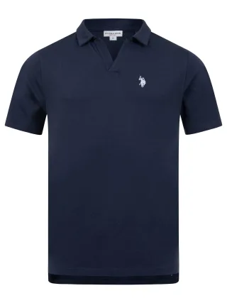 U.S. Polo Assn. Herren Poloshirt mit offenem Kragen