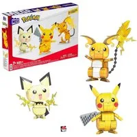 Mattel® Spielfigur Mattel GYH06 - Mega - Pokèmon - Bauen & Zeigen Pikachu Evolution Trio