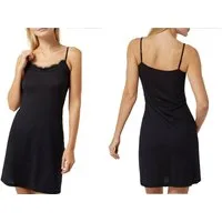 Rungassi Unterkleid Deluxe Damen Unterkleid mit Spitze 90CM GBTW-817 Schwarz Größe: S-M