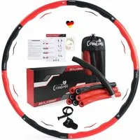 Coradoma Hula-Hoop-Reifen Hula Hoop Reifen Erwachsene 1,2kg Fitnessreifen zum Abnehmen (8-tlg)