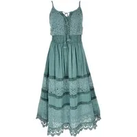 Guru-Shop Midikleid Besticktes Boho Sommerkleid, langes besticktes.. alternative Bekleidung