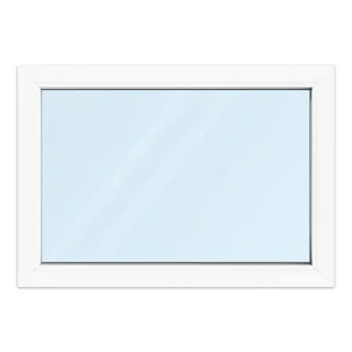 Fenster 100x70 cm, Kunststoff Profil aluplast IDEAL® 4000, Weiß, 1000x700 mm, einteilig festverglast, 2-fach Verglasung, individuell konfigurieren