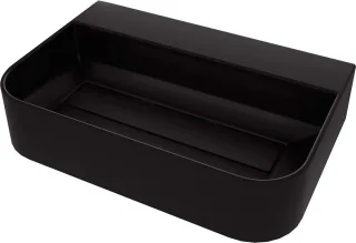 Neuesbad Serie 200 Granit-Waschbecken mit Abdeckung, Schwarz, 605x405MM NB1DECQANU6S1