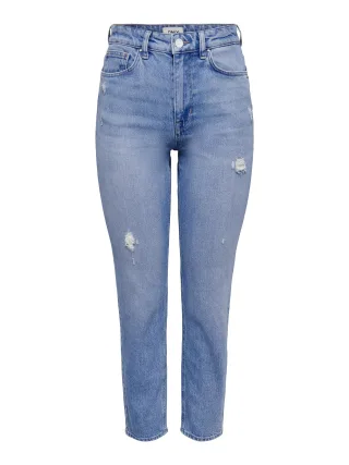ONLY - ONLEMILY HW STR ANK DST DNM REA697 NOOS Light Blue Denim - Gr. - 32