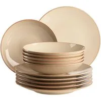 MÄSER Tafelservice OSSIA, Teller Set, Keramik (12-tlg), 6 Personen, Keramik