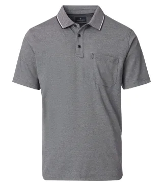 CASAMODA - Polo-Shirt uni anthrazit - Gr. - L