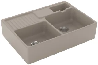 Villeroy & Boch Spülstein 895x630mm Ablgarn. Spülbecken m.tig Keram. Almond cplus, 632391AM 632391AM