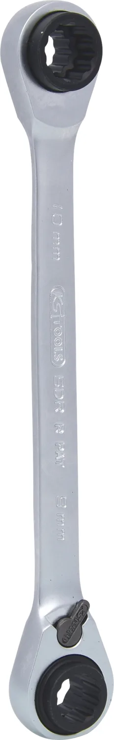 KS Tools 4 in 1 GEARplus umschaltbar Doppel-Ratschenringschlüssel - 503.4541