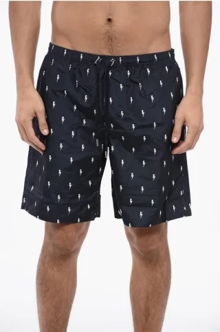 LANGE BADESHORTS MIT MICRO-BOLZEN
