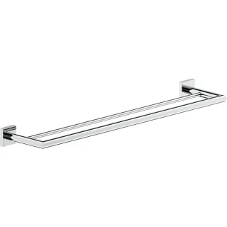 Bravat Quaruna Badetuchstange 754510 Doppelt, 600mm, eckig, chrom, Kleben/Schrauben