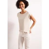 STREET ONE Shirttop Sommershirt mit Deko-Tape