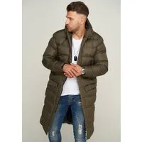 SOULSTAR Parka mit Kapuze als Winterjacke - Langer Steppmantel S2JURGA Herren warmer Wintermantel Steppjacke Pufferjacke