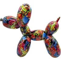 Casablanca by Gilde Tierfigur Ballon Hund Street Art (1 St), Farbenfrohes Urban-Design aus Kunstharz