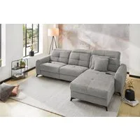 Jockenhöfer Gruppe Ecksofa Chillout L-Form, B: 288 cm, elektr. Relaxfunktion im Sitz und Ottomane, 140kg Belastbarkeit je Sitz, Kopfteilverstellung & Zierkissen