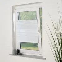Liedeco Plissee Klemmfix-Plissee "Easy" – Hochwertiger Vliesstoff, Lichtschutz, ohne Bohren, verspannt, Klemmfix, Tageslichdurchlässig, blickdicht, Einfache Montage ohne Bohren
