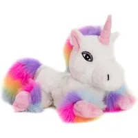 Habibi Plush Wärmekissen Habibi Wärmetier Einhorn White Rainbow Mikrowelle/Ofen, (Wärmekuscheltier)