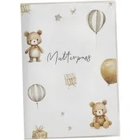 NORDEULE Mutterpass-Hülle Molly Mutterpasshülle Deutsch, Schutz Bären Designeinsatz & Zusatzfach, ideal als Geschenkidee zur Schwangerschaft für werdende Mütter