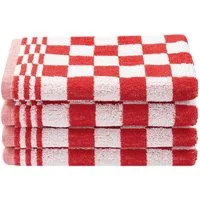 ZOLLNER Geschirrtuch, (Set, 4-tlg), 50 x 50 cm, 100% Baumwolle, vom Hotelwäschespezialisten
