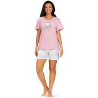 comtessa Shorty Summer Whisper (Set, 2 tlg., 2-teilig) Damen Pyjama 2-teilig kurze Hose Baumwolle große Größen