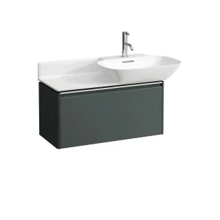 LAUFEN Waschtischunterschrank BASE 360x350x770 1 Schubl Griff alu. f.WT H813301/2 verkehrsgrau, H403 H4030011102661