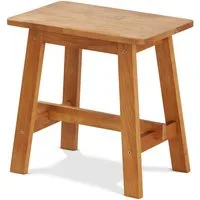 KHG Hocker Dekohocker für eine Person, Skandi Look, bis 200 kg belastbar, geölt, atmungsaktiv, Massivholzgestell