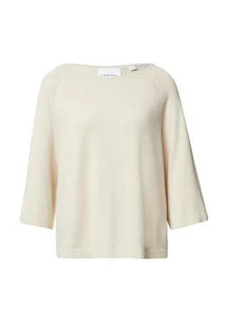 comma - Ausgestellter Pullover aus Feinstrick beige - Gr. - M