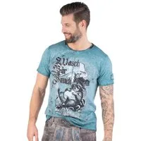 Hangowear Trachtenshirt Trachtenshirt Herren - BODO - blau