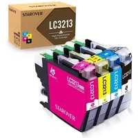 STAROVER 4er Set ersetzt Brother LC-3213 LC3213XL LC 3211XL Tintenpatrone (für DCP-J572DW DCP-J772DNW DCP-J772DW DCP-J774DW, MFC-J491DW MFC-J497DW MFC-J890DW MFC-J895DW)
