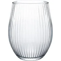KONZEPT Gläser-Set Geriffelte Glas 500 ml, Trinkgläser, Wassergläser spülmaschinenfest, 4-tlg., Gläser mit ihrer abgerundeten Form