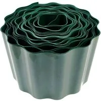 Jardinion Rasenkante Beeteinfassung Beetumrandung Wurzelsperre, 9 m, 15 cm, grün, Umrandung Rasen oder Gartenbeet, breiter Anwendungsbereich
