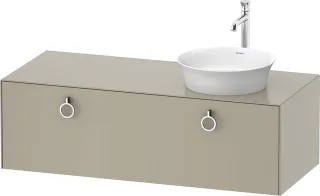 Duravit White Tulip Konsolenwaschtischunterbau wandhängend Taupe Seidenmatt 1300x550x408 mm - WT4982 WT4982R6060
