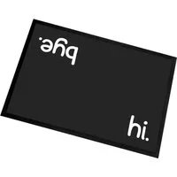 Herzbotschaft Fußmatte Schmutzfangmatte mit Spruch hi. bye., 2 mm hoch