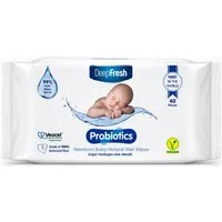 Deep Fresh Probiotics Newborn Baby Natural Pflegetücher 40 Stk. Hygienemittel (Einzelpackung, [3-St. 1 Packung mit 40 stück für Neugeborene Mit Probiotika, Hypoallergen, Alkoholfrei, Parfümfrei)