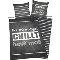 Herding Young Collection Wendebettwäsche Sprüche, Renforcé, 2 teilig, mit lustigem Spruch