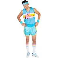 Metamorph Kostüm Great Shape Ken Kostüm, Die männliche Barbie-Puppe im 80er Jahre Sportdress