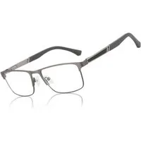 LuxusKollektion Lesebrille Lesebrille Blaulichtfilterbrille Herren Metallgestell Grau 0.0 x