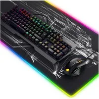 Titanwolf Mechanisches Keyboard, Mouse & Mousepad Gaming Bundle Tastatur-, Maus- und Mauspad-Set, (Spar-Set, 3 St., Keyboard, Maus & XXL Mauspad), Anti-Ghosting, LED 19 Modi, Makro, 10800dpi, XXL Schreibtischunterlage