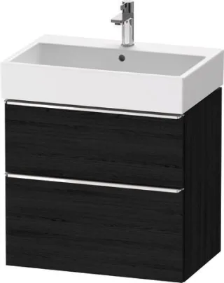 Duravit D-Neo Waschtischunterbau wandhängend Eiche Schwarz Matt 684x442x625 mm - DE4372010160000 DE4372010160000