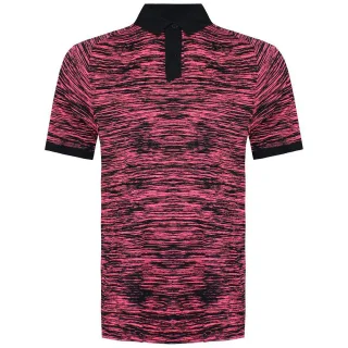 Under Armour Iso-Chill Abe Twist Mens Pink/Schwarzes Golf Polo-Hemd