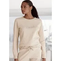 Bench. Loungewear Sweatshirt mit glänzender Logostickerei, Loungewear