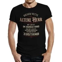 RAHMENLOS® T-Shirt für Rentner: Dieser nette ältere Herr ist jetzt im Ruhestand
