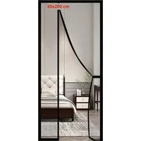 BlingBin Insektenschutz-Vorhang Bohrfreier Magnet-Insektenschutz Fiberglas, unsichtbares Fliegengitter, (1er Set, 1-St., 80 × 200 cm), mit seitlicher Öffnung, passend für Schiebetüren und Terrassentüren