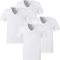 GÖTZBURG Unterziehshirt V-Shirt (4-St) ohne Seitennaht