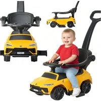 COIL Rutscherauto Babyrutscher, Kinderauto, Schiebeauto, 3in1, mit Druckgriff, interaktives Lenkrad, Musik- und Hupenknöpfe, ab 12 Monaten