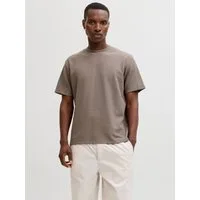 Jack & Jones Rundhalsshirt JJEAUSTIN TEE SS NOOS Materialmix, relaxed fit