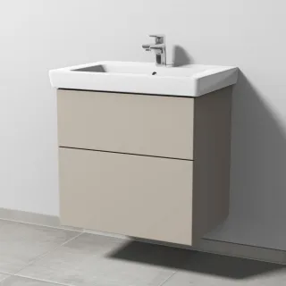 Sanipa 3way Waschtischunterbau zu Villeroy & Boch Subway 2.0 Waschtisch mit 2 Auszügen, Kaschmir-Mat SP6131U