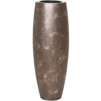 VIVANNO Bodenvase Fiberglas MAGNUM Rund - Quarzgrau Seidenmatt Mit Muster (1 St), 30x80 cm